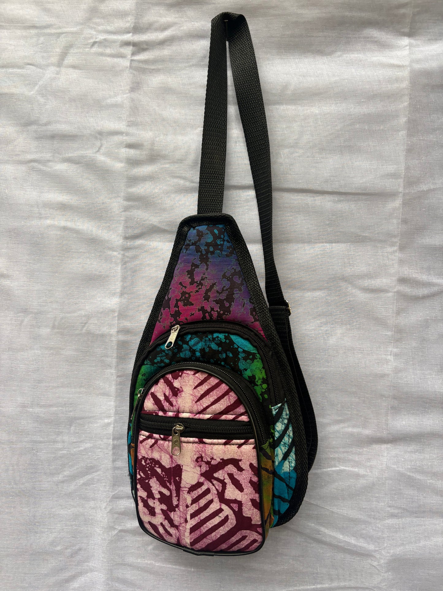 Handmade African Batik Crossbody Sling Bag