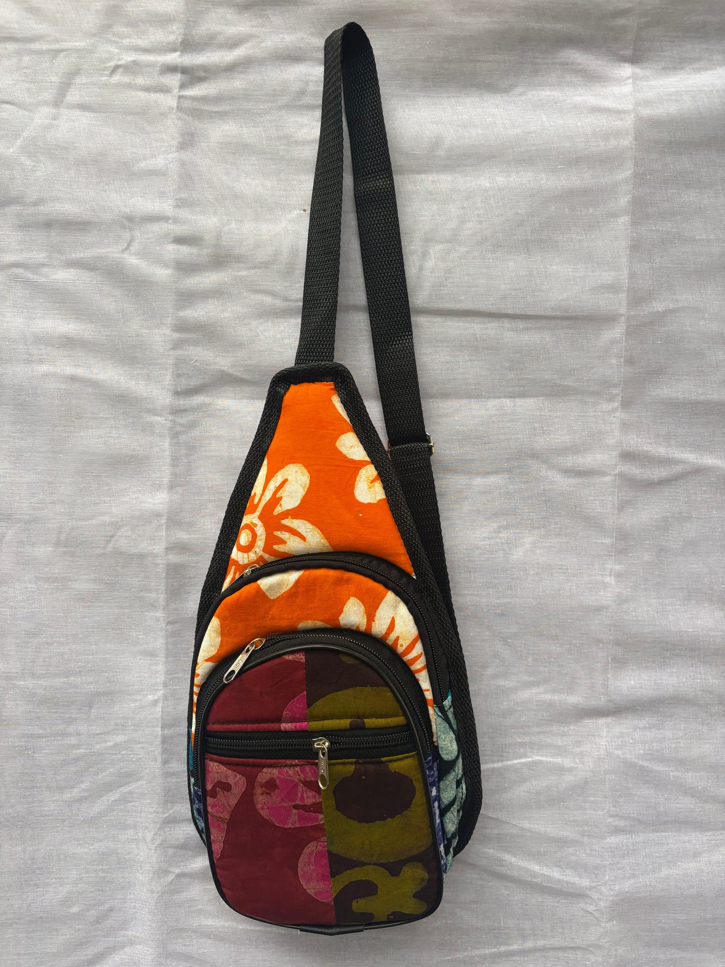 Handmade African Batik Crossbody Sling Bag