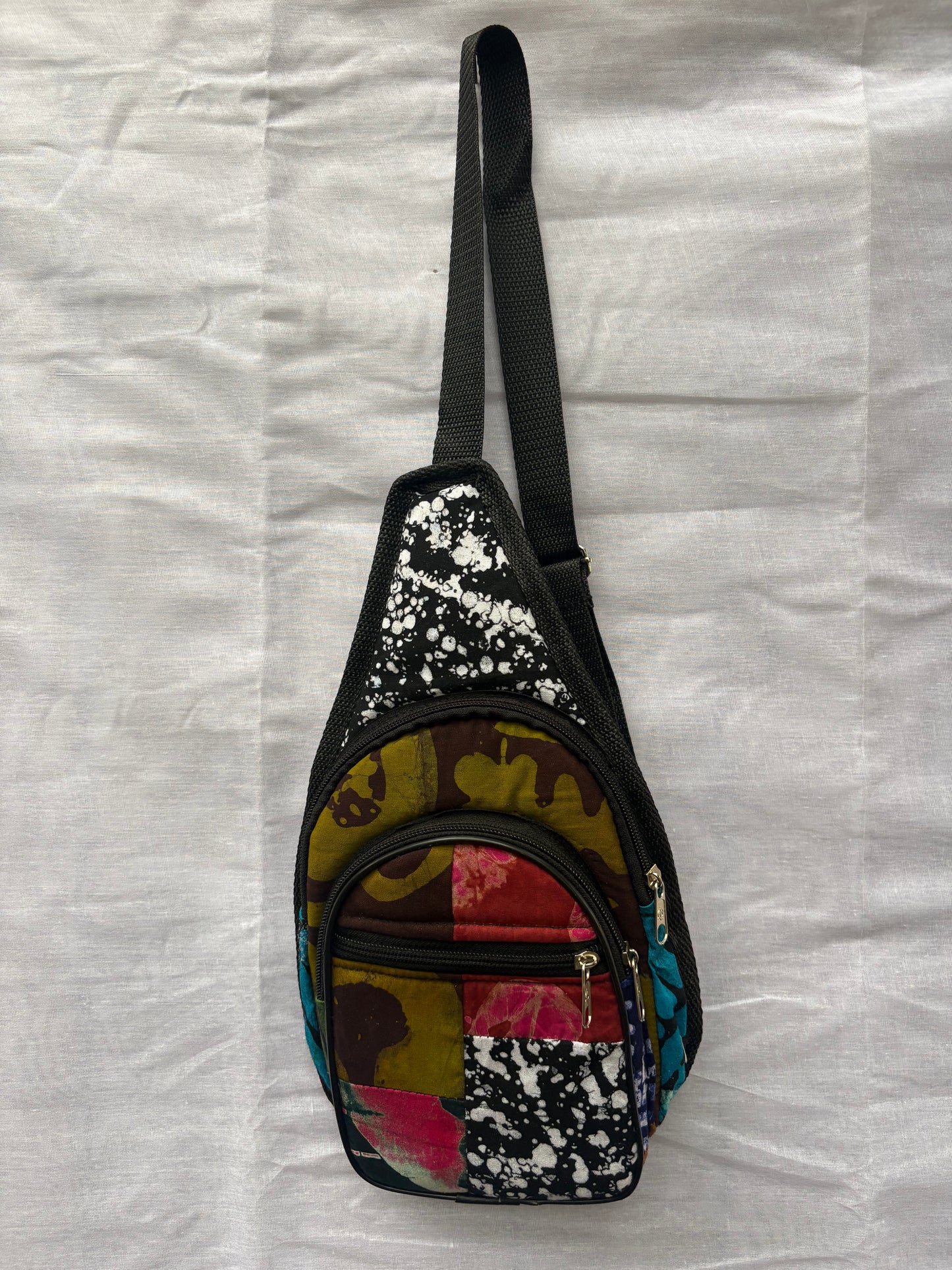Handmade African Batik Crossbody Sling Bag