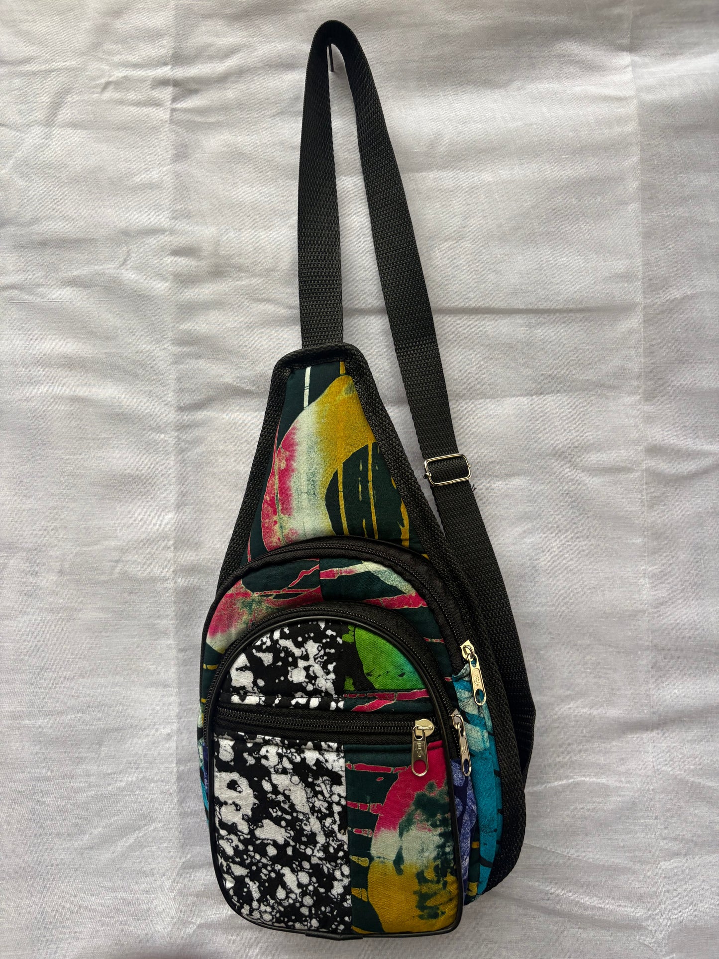 Handmade African Batik Crossbody Sling Bag