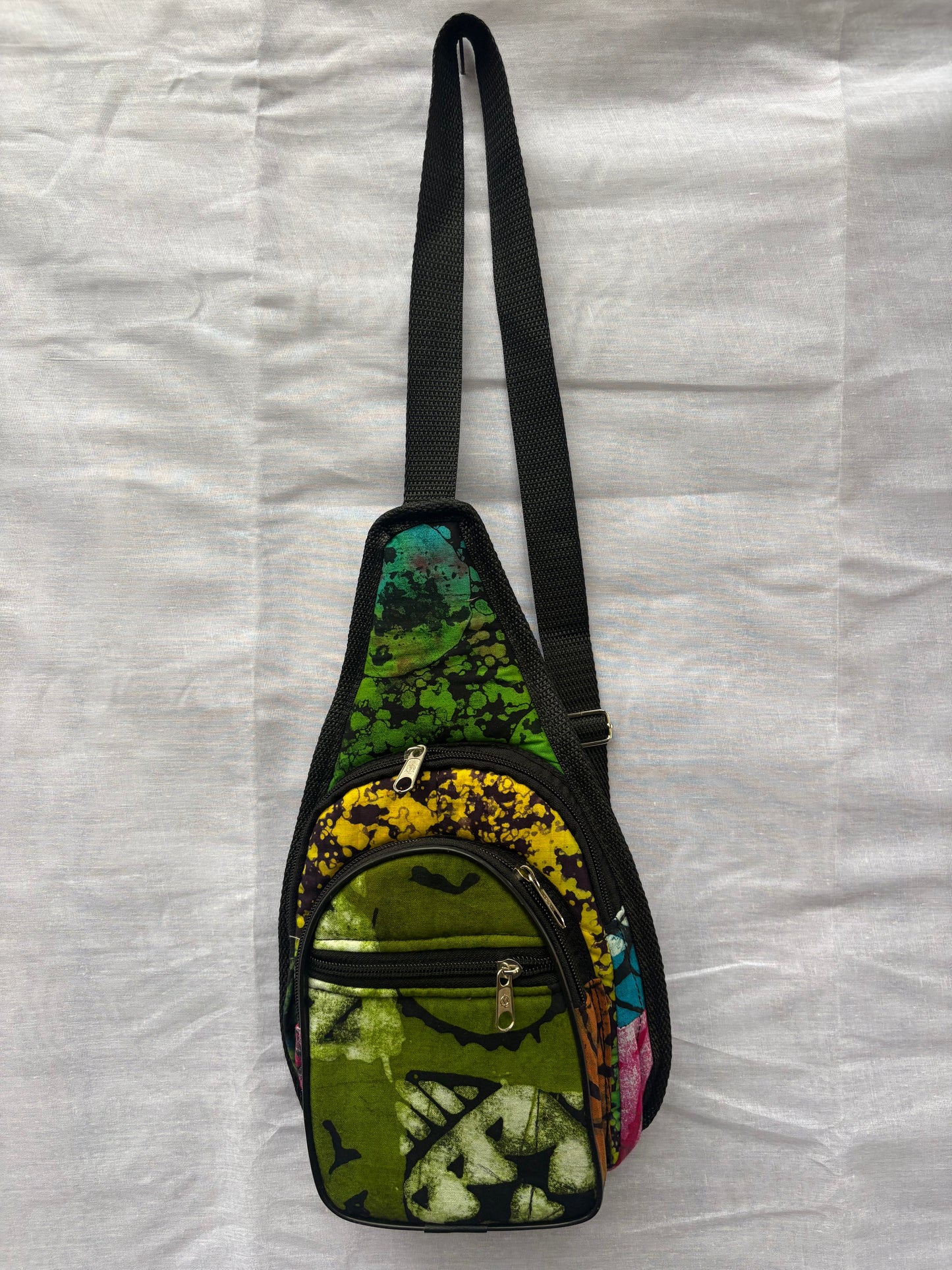 Handmade African Batik Crossbody Sling Bag