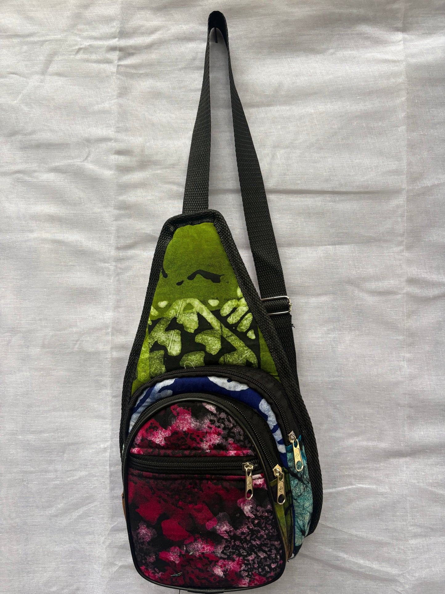 Handmade African Batik Crossbody Sling Bag