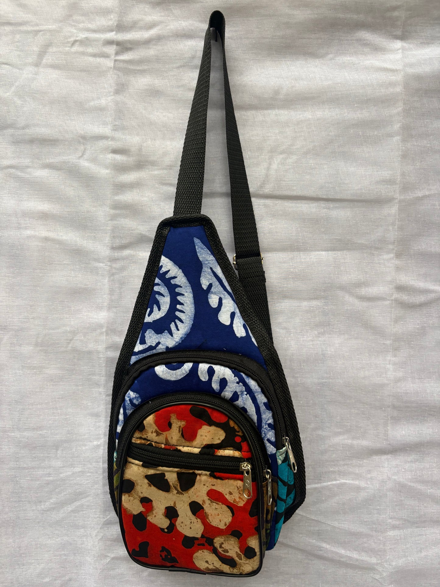 Handmade African Batik Crossbody Sling Bag